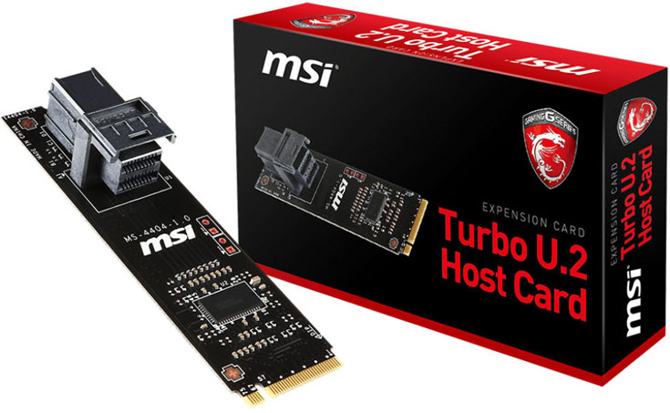  MSI Turbo U.2 Host Card   SSD   U.2 (SFF-8639)   M.2