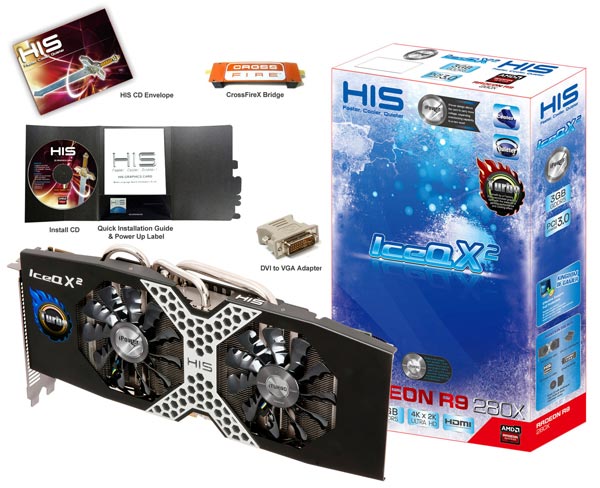  HIS   3D- R9 280X iPower IceQX2 Turbo Boost Clock  3  