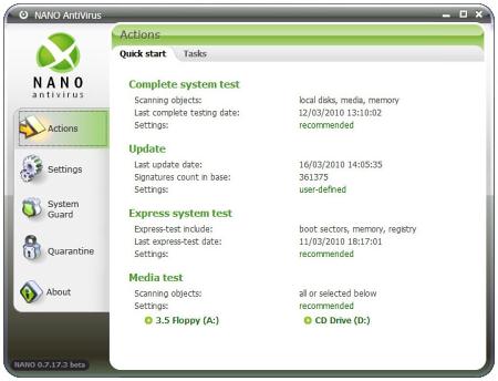 NANO Antivirus v.0.18.4.45637 Beta -     Windows